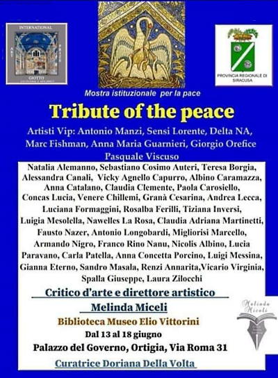 Locandina mostra - Tribute of the peace 